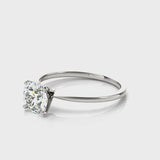 1 1/2 ct tw Round cut Diamond 4 Prong Classic Engagement Ring setting in Platinum