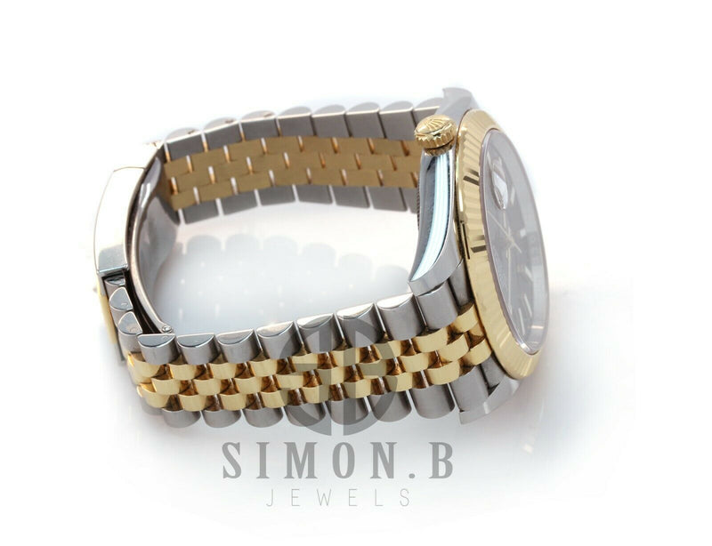 Rolex Datejust 41 Yellow Gold/Steel Black Index Dial Jubilee Bracelet 126333 - simonbjewels.co