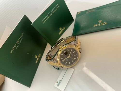 Rolex Datejust 41 Yellow Gold/Steel Black Index Dial Jubilee Bracelet 126333 - simonbjewels.co