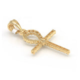 1 Carat F-VS Natural Round Diamond Cross Pendant Solid 14k Gold - simonbjewels.co