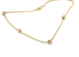 Cartier 18k Gold Love Knot Station Chain Link Necklace 16'' - Rare! - simonbjewels.co