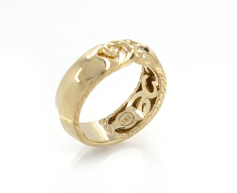 JOHN HARDY 18K Yellow Gold Ring Classic Chain Keris Dagger Band Ring RET $2800 - simonbjewels.co