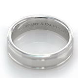 Tiffany & Co. Essential Platinum 6mm Double Milgrain Wedding Band Men Ring 9.5 - simonbjewels.co