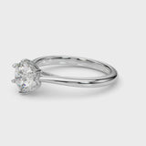 1.55ct Round cut 5-Prong Solitaire Trellis Diamond Engagement Ring Setting In 14k Gold