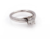 Tolkowsky 1.03CT Round Diamond Certified Engagement Ring in 14k White Gold - simonbjewels.co