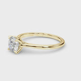 1.00ct Round cut 4-Prong Solitaire Trellis Diamond Engagement Ring Setting In 14k Gold