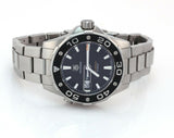 TAG Heuer Aquaracer Calibre 5 WAJ2110 BA0870 Automatic SS Date 500m Black 16.5cm - simonbjewels.co