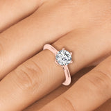 1.55ct Round cut 5-Prong Solitaire Trellis Diamond Engagement Ring Setting In 14k Gold - simonbjewels.co