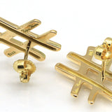 Tiffany & Co Hashtag Earrings Paloma Picasso 18k Yellow Gold - simonbjewels.co