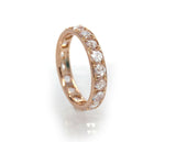 Tiffany & Co. Metro Rose Cut Diamond Eternity 18k Rose Gold Band Ring - simonbjewels.co