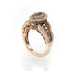 LeVian 14K Rose Gold 1.25 ct tw Chocolate & Vanilla Diamond Ring - simonbjewels.co