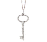 Tiffany & Co. Sterling Silver Oval Key Pendant Necklace - simonbjewels.co