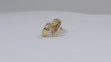 2.31ctw Round Baguette Natural Diamond Earrings in 14k Yellow Gold