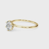 1.25 carat Round cut Solitaire Trellis Diamond Engagement Ring Setting In 14k Gold