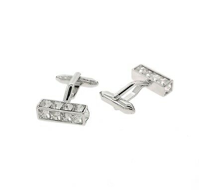 stainless steel mens cufflinks with crystals - simonbjewels.co