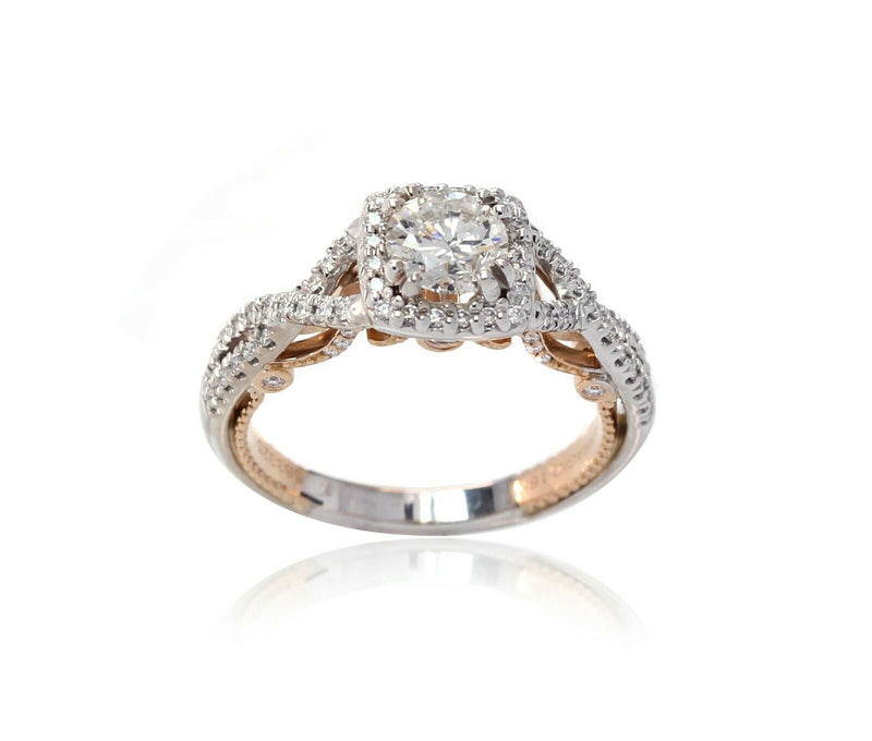 VERRAGIO 1.20CT. Diamond Engagement Ring in 18K Rose White Gold AGI CERTIFIED - simonbjewels.co