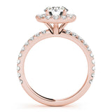 1.00 ct tw Round cut Halo Diamond Engagement Ring Setting (1/8 ct tw) In 18k White Gold - simonbjewels.co