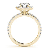 1.00 ct tw Round cut Halo Diamond Engagement Ring Setting (1/8 ct tw) In 18k White Gold - simonbjewels.co