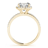 2.00 ct tw Cushion cut Diamond Halo Engagement Ring Setting (1/3 ct tw) In 18k White Gold - simonbjewels.co