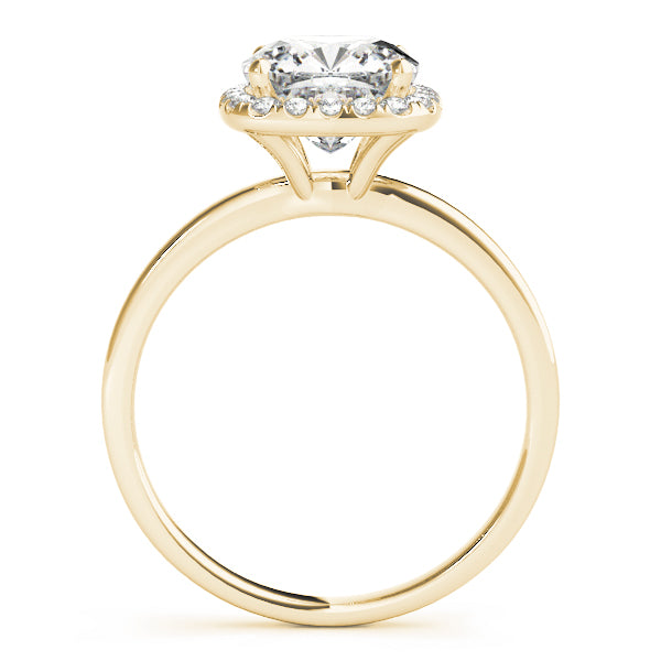 1.50 ct tw Cushion cut Diamond Halo Engagement Ring Setting (1/8 ct tw) In 18k White Gold - simonbjewels.co