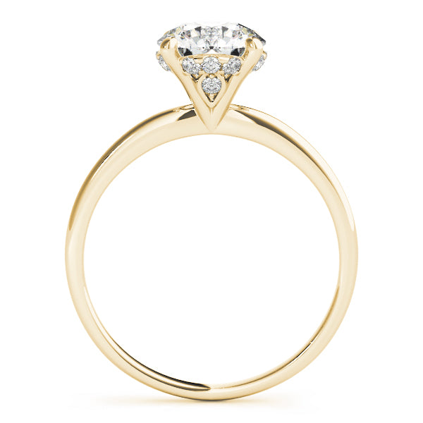 2 1/3 ct tw Round cut Diamond Hidden Halo Engagement Ring Setting (1/8 ct tw) In 18k White Gold - simonbjewels.co