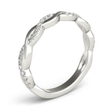 1/5 ct tw Round cut Diamond Infinity Wedding Band Ring Anniversary Ring 14k White Gold - simonbjewels.co