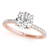 2.50ct Round Cut Hidden Halo Diamond Engagement Ring Setting (0.30ctw) In 14k Gold - simonbjewels.co