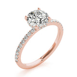 2.50ct Round Cut Hidden Halo Diamond Engagement Ring Setting (0.30ctw) In 14k Gold - simonbjewels.co