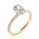 7/8 ct tw Oval cut Diamond Halo Petite Engagement Ring Setting (1/3 ct tw) In 18k White Gold - simonbjewels.co