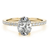 7/8 ct tw Oval cut Diamond Halo Petite Engagement Ring Setting (1/3 ct tw) In 18k White Gold - simonbjewels.co