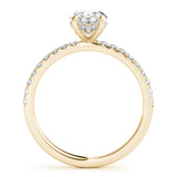 7/8 ct tw Oval cut Diamond Halo Petite Engagement Ring Setting (1/3 ct tw) In 18k White Gold - simonbjewels.co