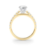 1.50ct Round Brilliant Petite Micropavé  Diamond Engagement Ring Setting (0.75ctw) In 18k White Gold - simonbjewels.co