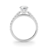 1.50ct Round Brilliant Petite Micropavé  Diamond Engagement Ring Setting (0.75ctw) In 18k White Gold - simonbjewels.co