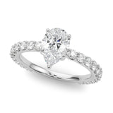 1.55ct Pear Cut Lucida Setting Diamond Engagement Ring Setting (0.65ctw) In 14k Gold - simonbjewels.co