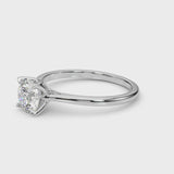 1.00ct Round cut 4-Prong Solitaire Trellis Diamond Engagement Ring Setting In 14k Gold