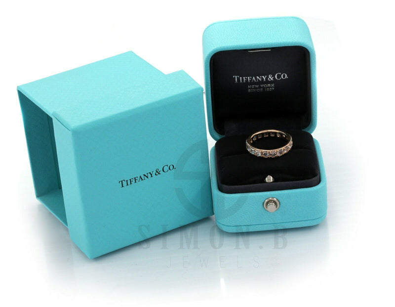 Tiffany & Co. Metro Rose Cut Diamond Eternity 18k Rose Gold Band Ring - simonbjewels.co