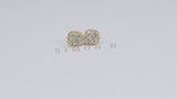 2.35 ctw Round Cluster Diamond Earrings in 14k Yellow Gold