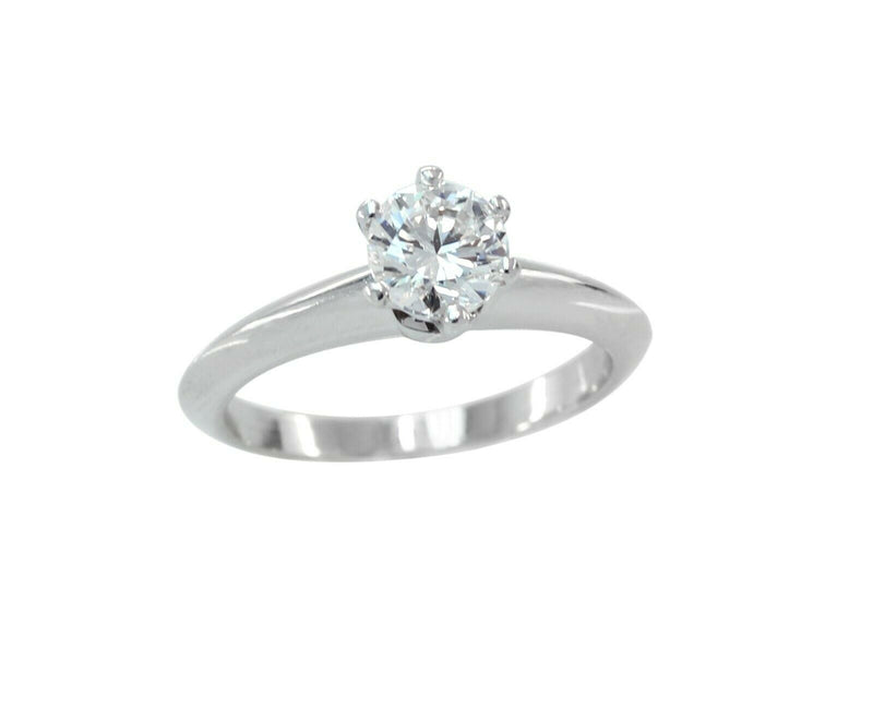 TIFFANY & CO. 0.70CT Solitaire 950 Platinum Engagement Ring - simonbjewels.co