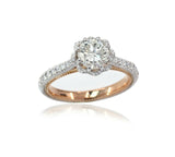 VERRAGIO 1.43CT. Diamond Engagement Ring in 18K Rose White Gold GIA certified - simonbjewels.co