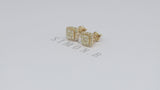 1.15 ctw Round Diamond Micropave cluster Earrings in 14k Yellow Gold