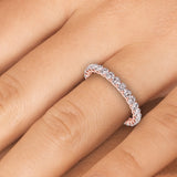 1.50 Carat Round Diamond U-Prong Eternity Wedding Band Anniversary Ring in 14k Gold - simonbjewels.co