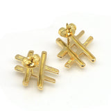 Tiffany & Co Hashtag Earrings Paloma Picasso 18k Yellow Gold - simonbjewels.co