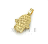 14K Yellow Gold Diamond Hamsa Pendant 3.55 CT. F color VVS1 Clarity - simonbjewels.co