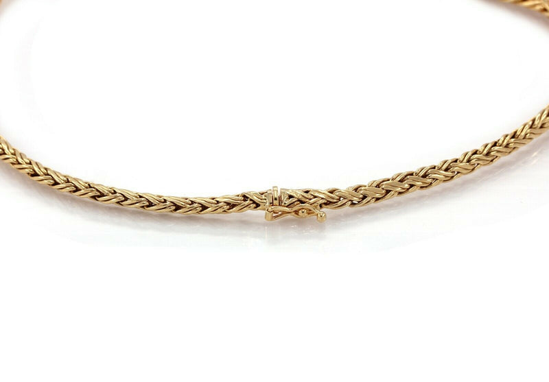 Tiffany & Co. 18k Yellow Gold Woven Braided Choker Necklace 16'' - simonbjewels.co