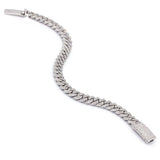 6 Carat F-VS Diamond Cuban Link Bracelet 50 Grams 14k White Gold - simonbjewels.co