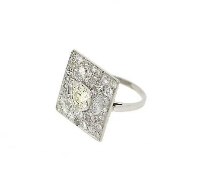 Art Deco European Cut 5.20 CT. Diamond Ring Vintage Antique designer Solitaire - simonbjewels.co