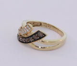 Levian Ring 14k honey gold chocolate and vanilla diamonds sale!! - simonbjewels.co