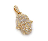 1.00CT. Custom Diamond Hamsa Pendant in 14K Yellow Gold - simonbjewels.co