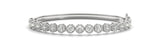 1.75ct Round Cut Diamond Halo Illusion Tennis Bangle Bracelet set in 14k Gold - simonbjewels.co