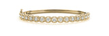 2.00ct Round Cut Diamond Cushion Halo Illusion Tennis Bangle Bracelet set in 14k Gold - simonbjewels.co